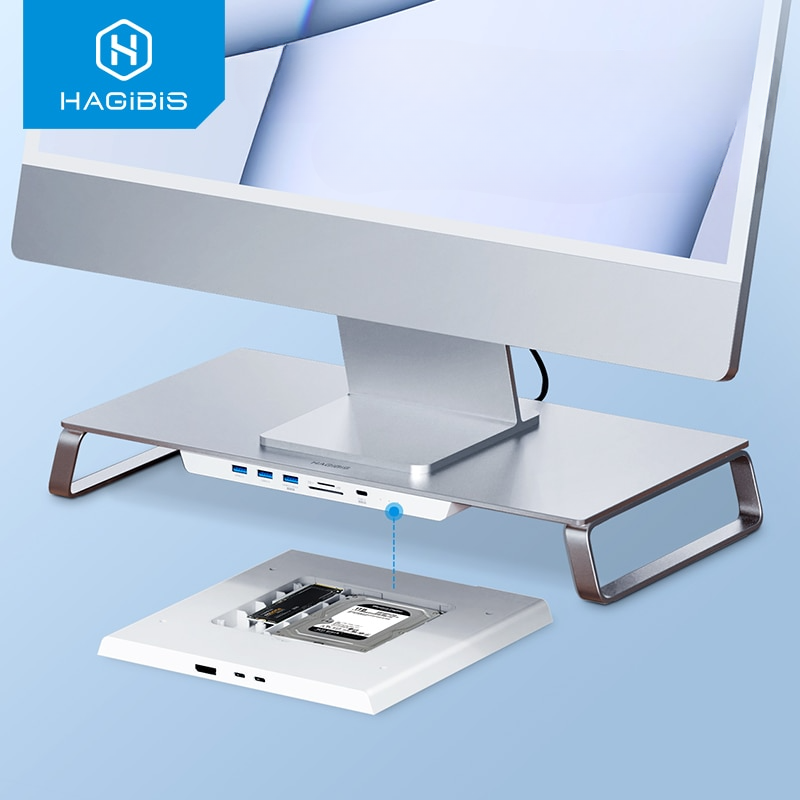 Suporte de Monitor com Hub 3 em 1 - Hagilis