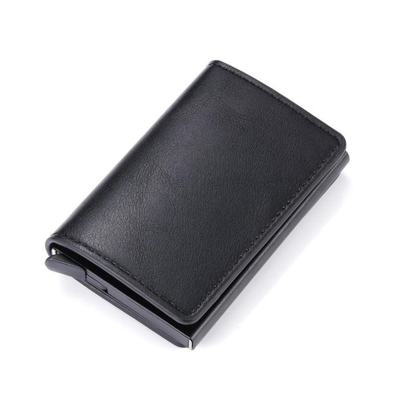 Carteira Porta Cartão Masculina Rfid Antifurto Slim Carbono Smart Wallet