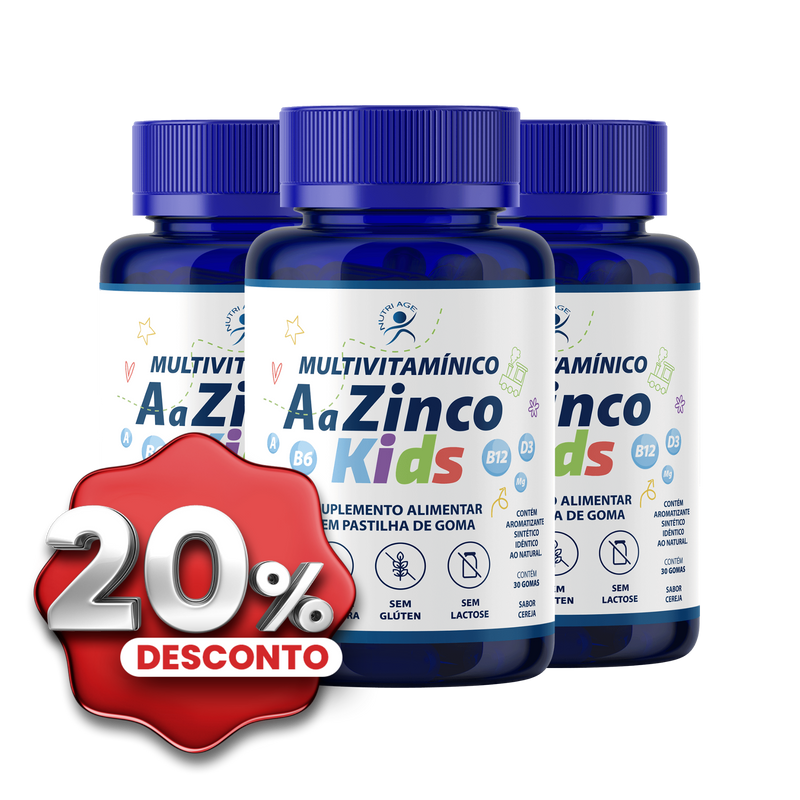 Multivitamínico AaZinco Kids 3 POTES