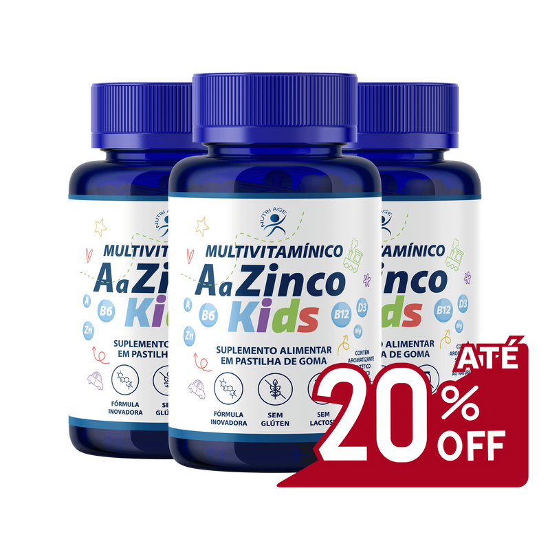 Multivitamínico AaZinco Kids 3 POTES