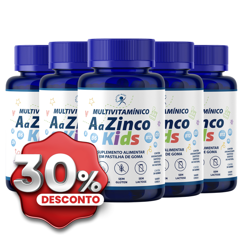 Multivitamínico AaZinco Kids 5 POTES