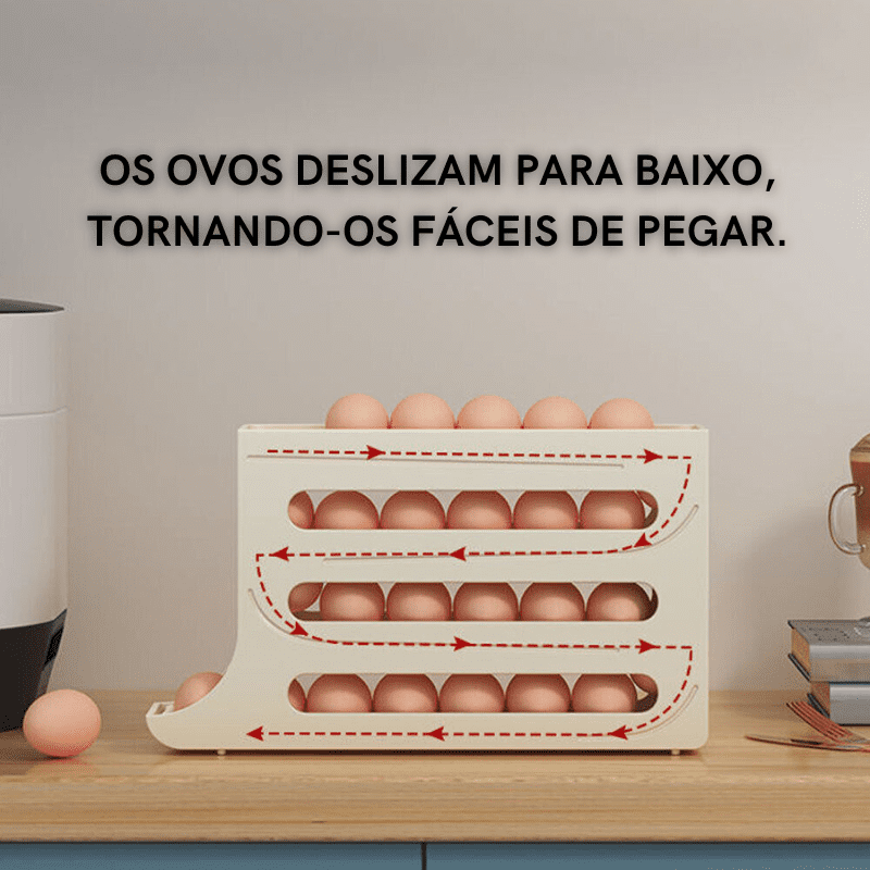 Organizador de Geladeira Porta Ovos Dispenser Polihousi