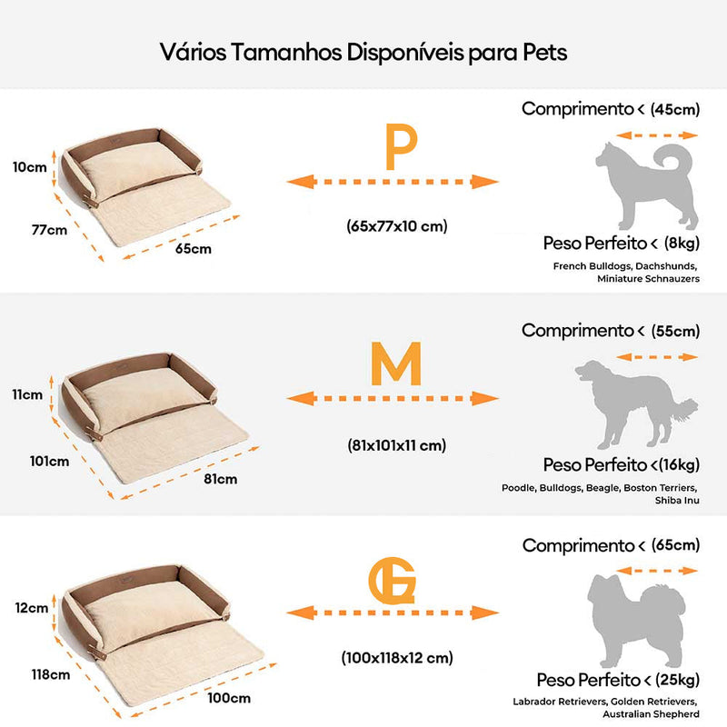 Cama ergonômica expansível e relaxante para cães - Tranquil Paws