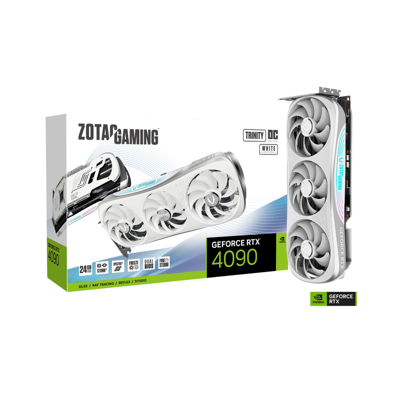 Placa de Vídeo 24GB RTX4090 Gaming Trinity Oc White Zotac