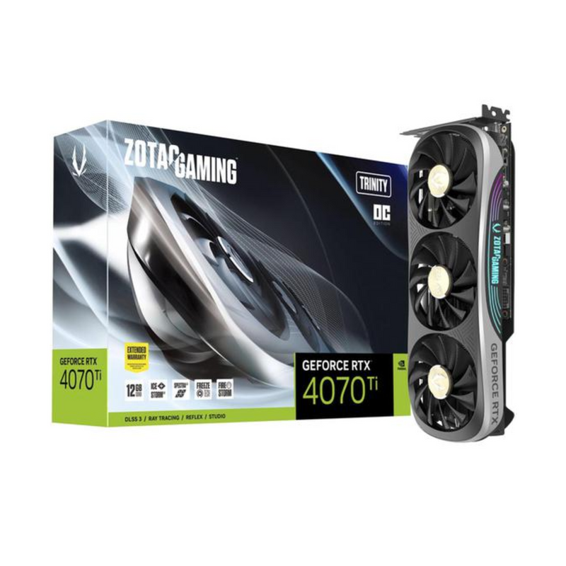 Placa de Vídeo Zotac GeForce RTX4070TI Trinity OC 12GB GDDR6X PCI-Express