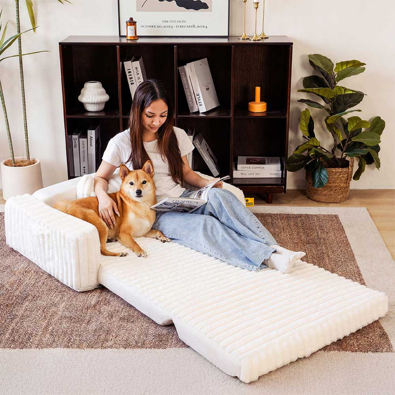 Cama de apoio ortopédica grande e fofa para humanos e cães