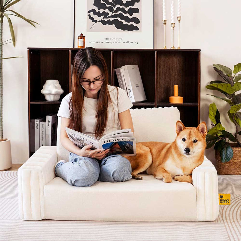 Cama de apoio ortopédica grande e fofa para humanos e cães