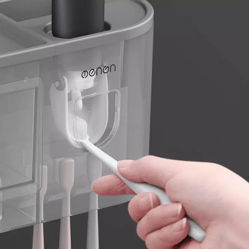 Porta Escova de Dente Dispenser com Gaveta e Copos Polihousi