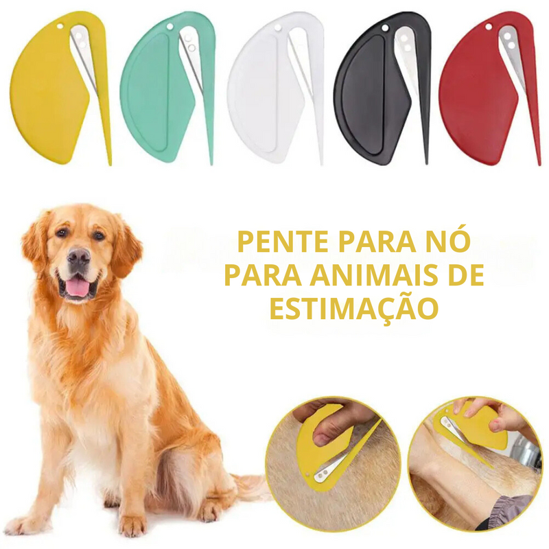 Pente Desembaraçador de Pelos para Cães e Gatos