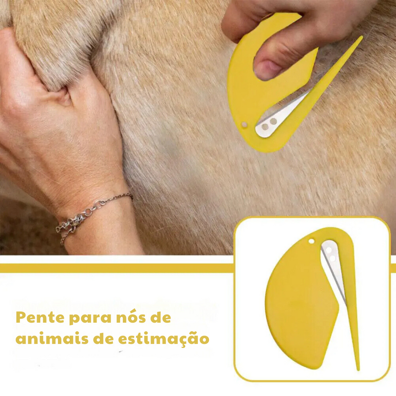 Pente Desembaraçador de Pelos para Cães e Gatos