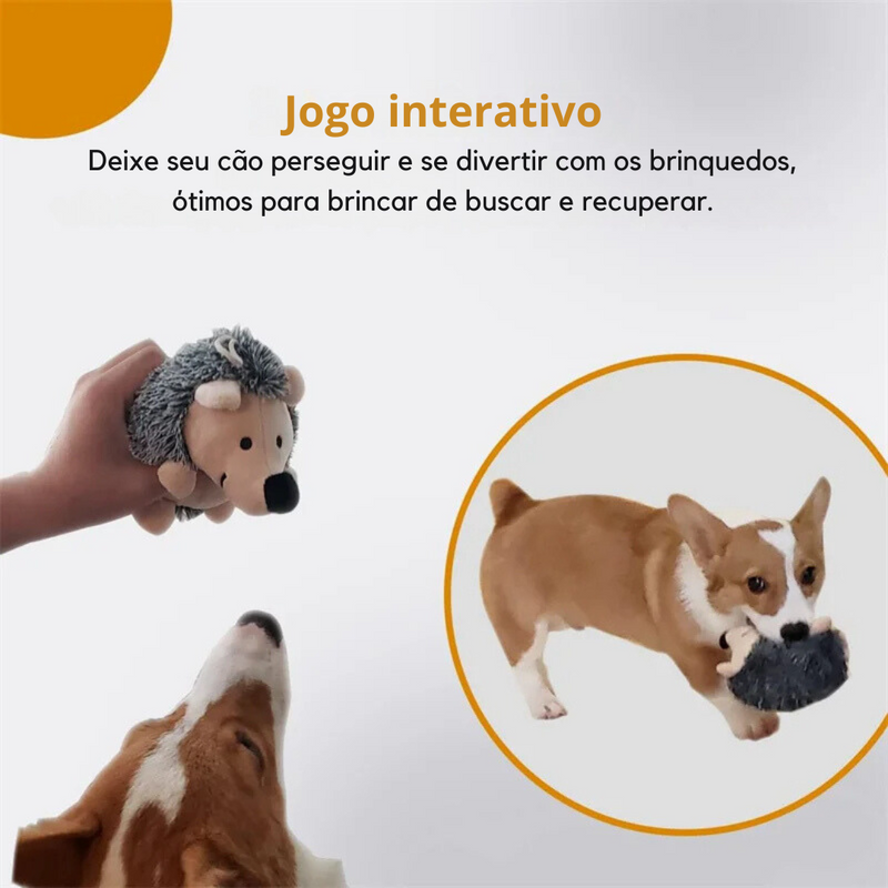 Brinquedo Pelúcia Ouriço para Cães