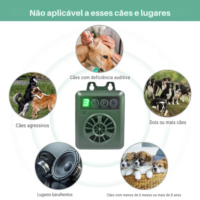 Aparelho Ultrassônico Anti Latido para Treinamento e Adestramento de Cães