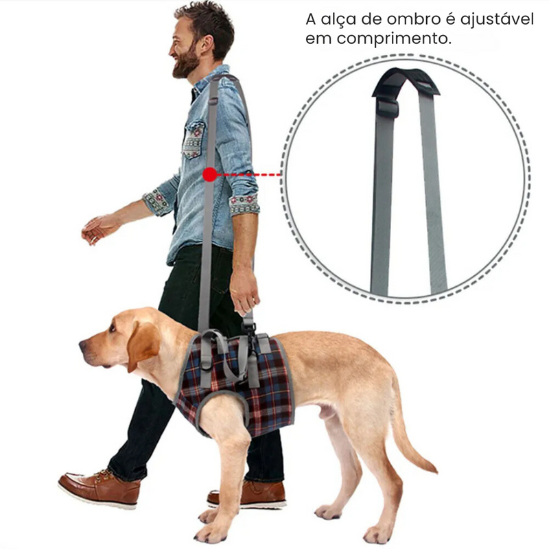 Suporte Sling com Alça Ajustável para Cachorros Idosos com Dificuldade de Andar Displasia Deficiência Pós Cirurgia