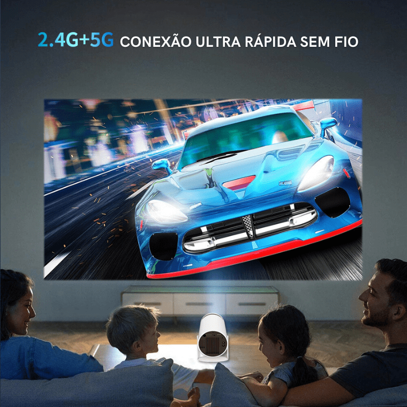 Projetor Portátil 4K 1080p Cinema em Casa Ultra HD Castiliani