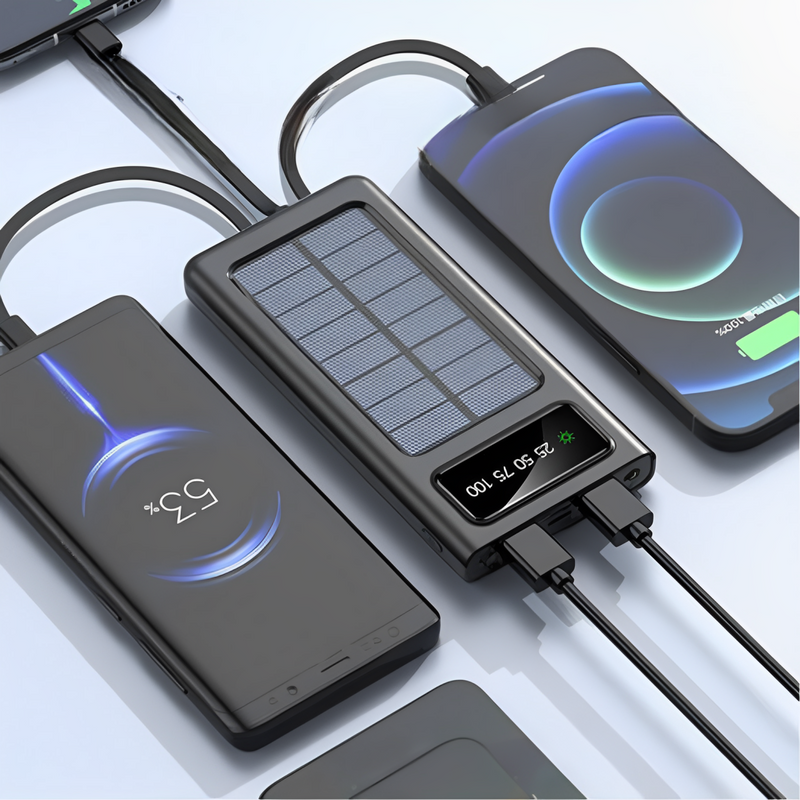 Super Carregador Portátil Solar 200.000mAh