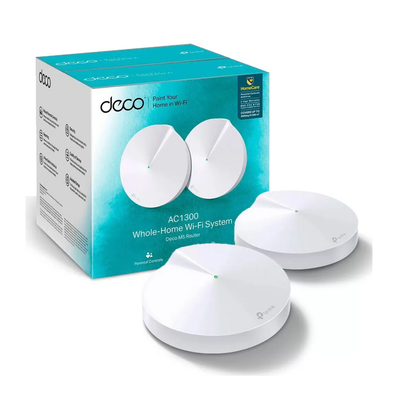 Roteador Wireless TP-Link Deco M5 AC1300 (2-Pack) 867MBPS