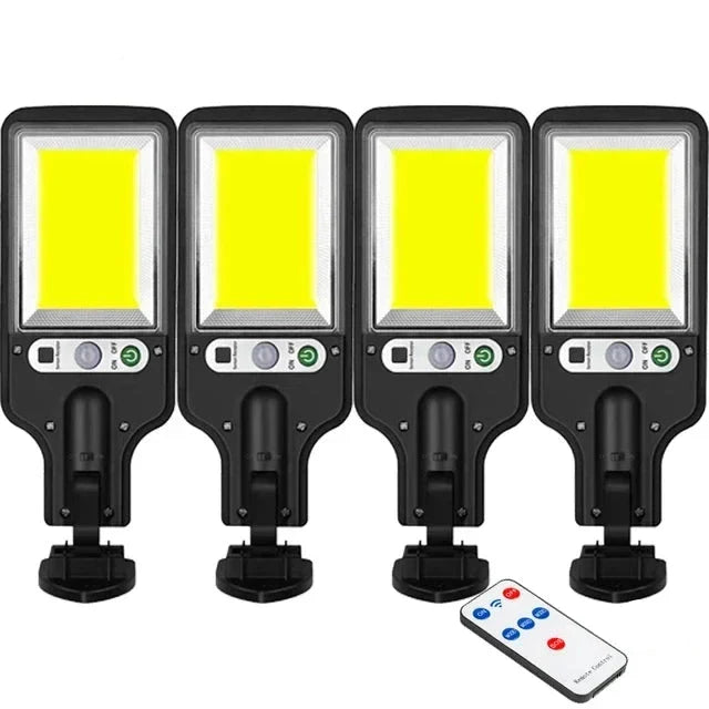 Kit de Refletores Led Solar 6000 Lumens com Sensor de Movimento - Compre 1 e leve 4