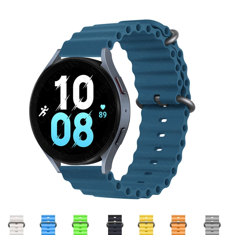 Pulseira Samsung Galaxy Watch de Silicone em Ondas