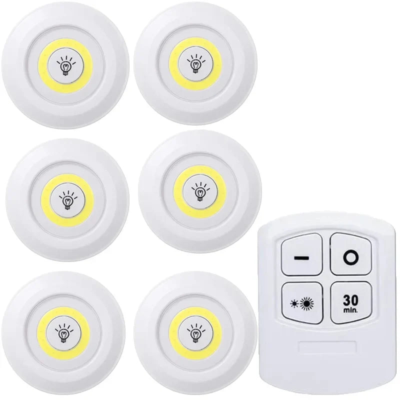 Kit Luminárias LED sem fio com Controle Remoto