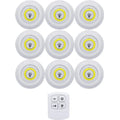 Smart Wireless Round LED Light, Lâmpadas reguláveis, Iluminação para o quarto, Cozinha, Under-Furniture, Roupeiro, Controle remoto