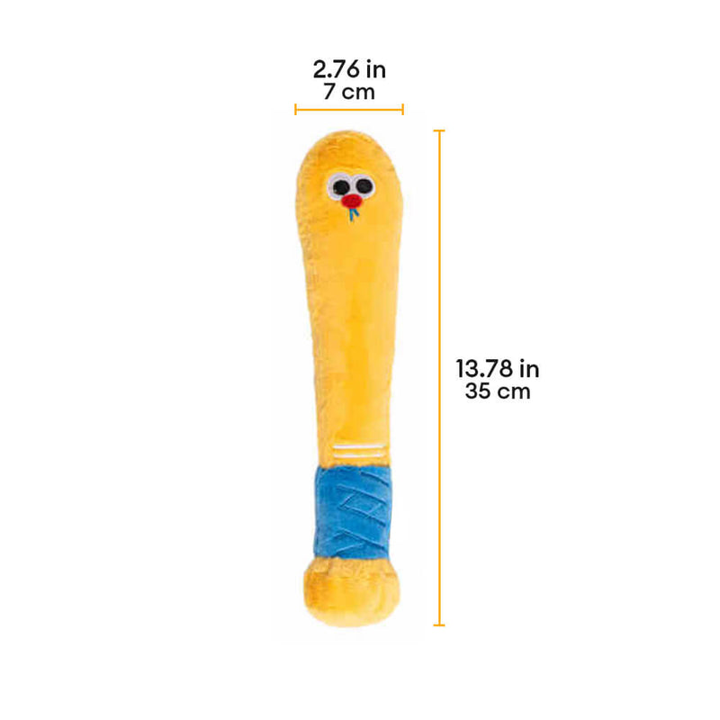 Bastão de beisebol de pelúcia durável, brinquedo interativo para cães, para mastigar