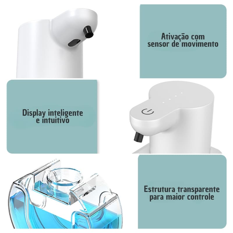 Saboneteira Dispenser Sabonete Líquido Automático Gel Espuma Polihousi