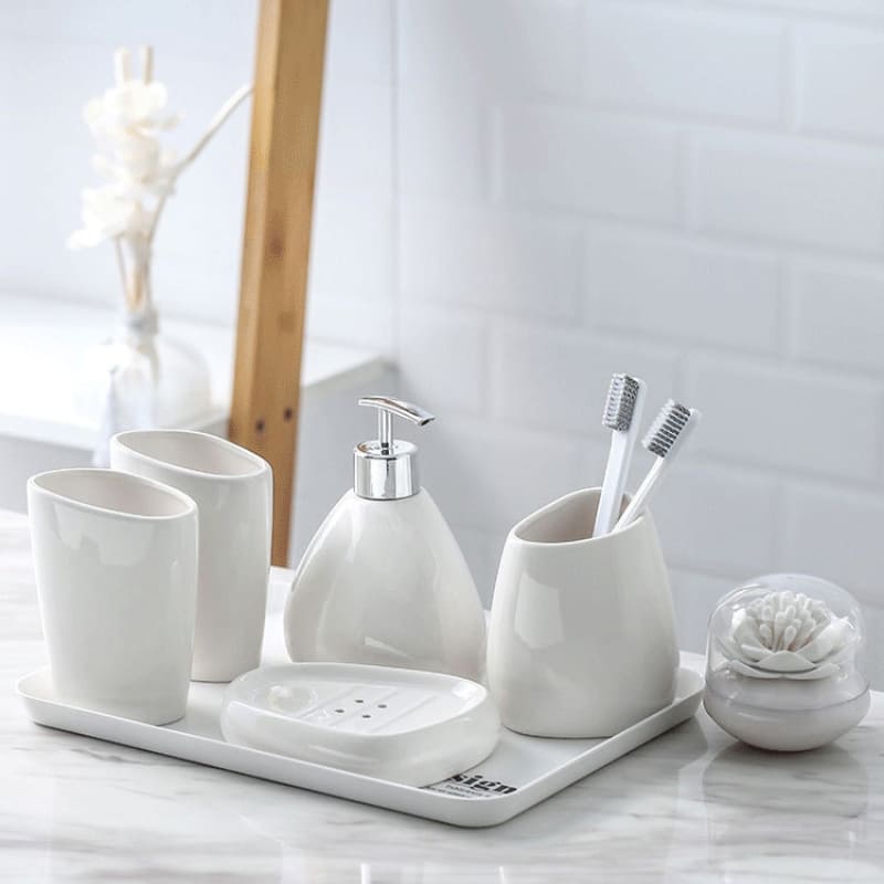 Saboneteira Kit Banheiro Lavabo Conjunto de Banheiro Polihousi