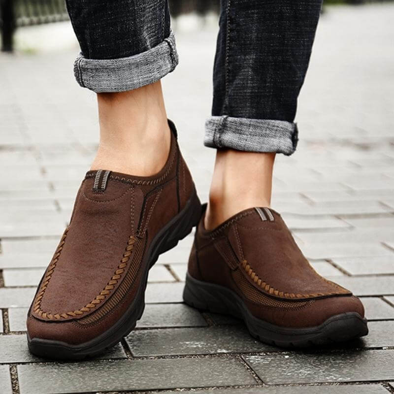 Sapato Mocassim Casual Masculino Confort Antiodor Café