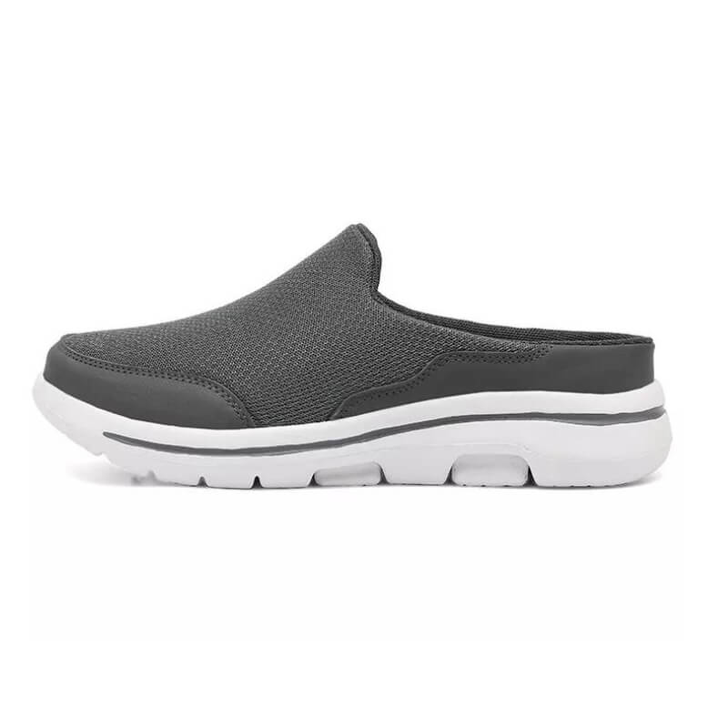 Tênis Mule Casual Masculino Slip On Antiodor Ortopédico Cinza