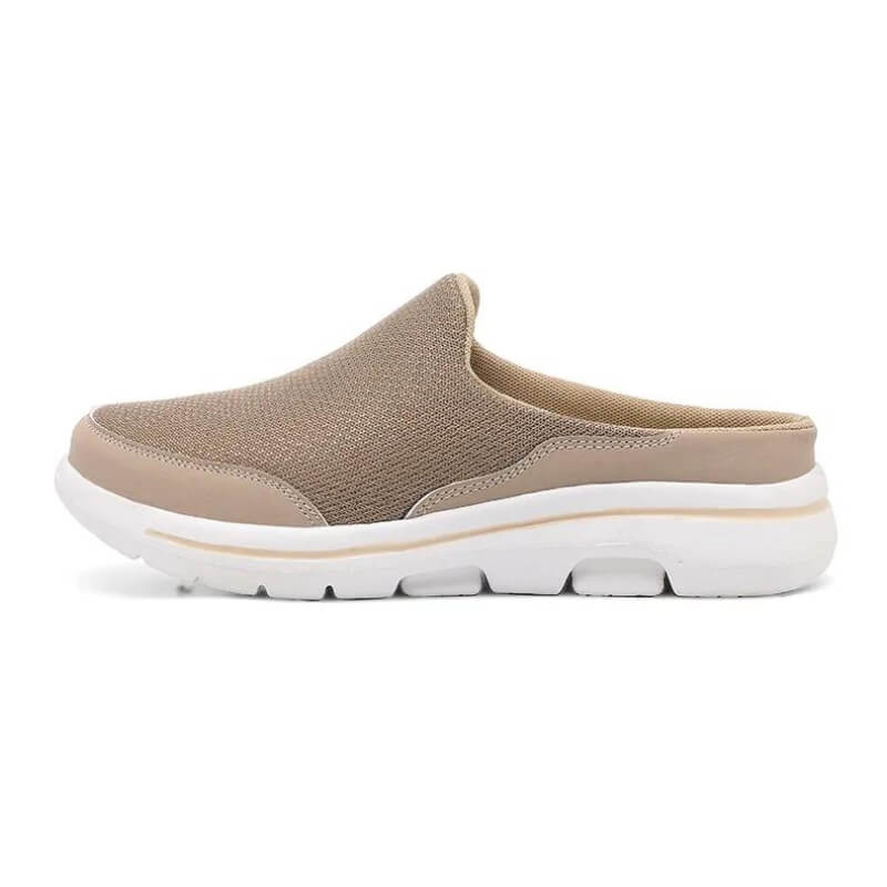 Tênis Mule Casual Masculino Slip On Antiodor Ortopédico Bege