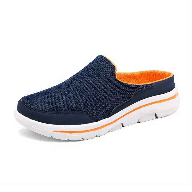 Tênis Mule Casual Masculino Slip On Antiodor Ortopédico Azul