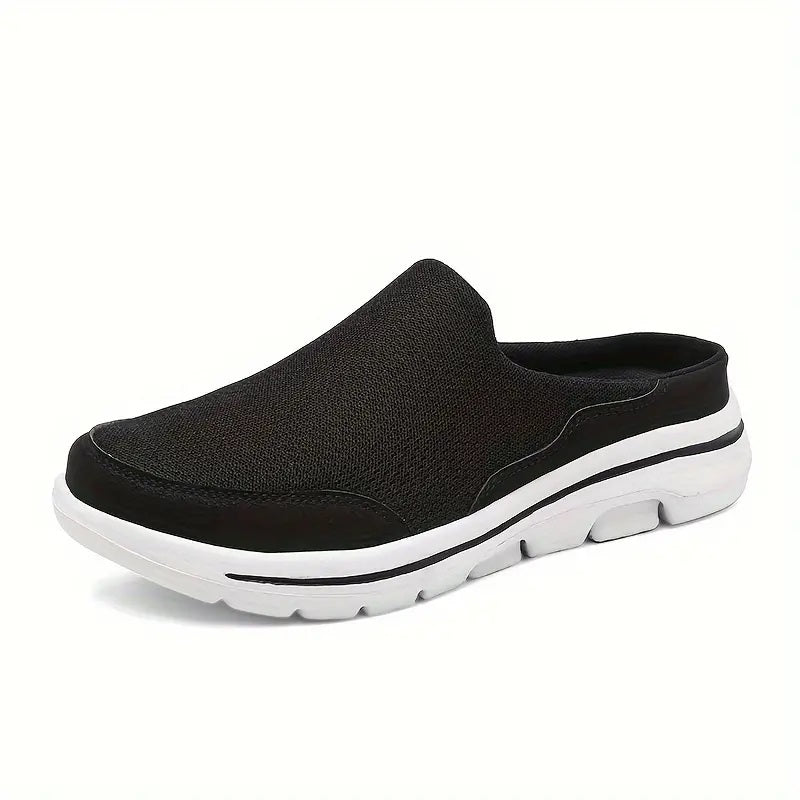 Tênis Mule Casual Masculino Slip On Antiodor Ortopédico Preto