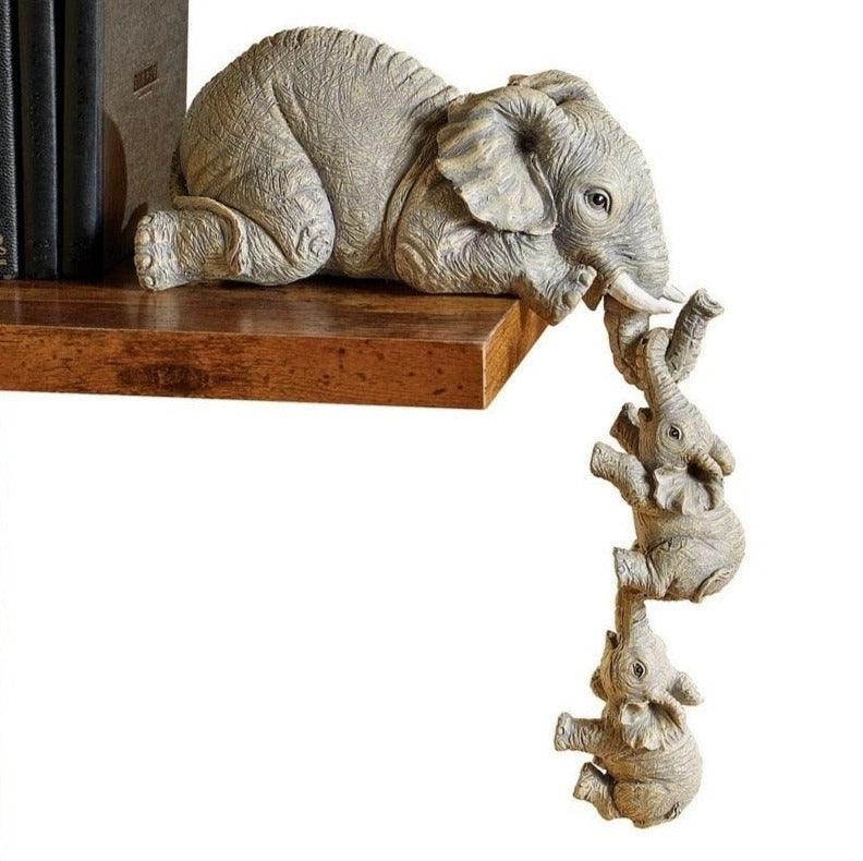 Estatuetas Família Elefante 3 peças