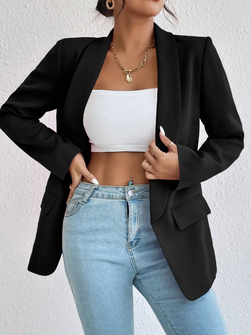 Blazer Feminino Elegante de Manga Longa