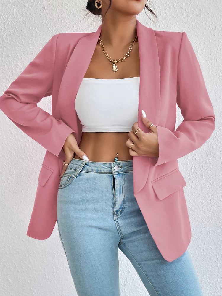 Blazer Feminino Elegante de Manga Longa