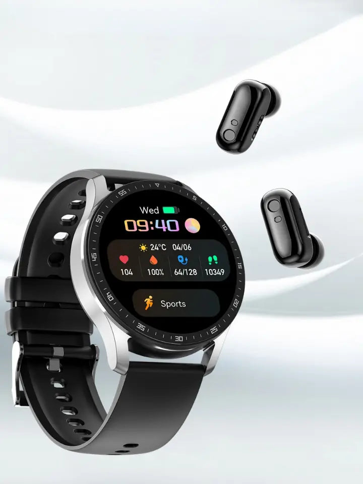 Smartwatch À Prova D'água 2 em 1 Fones de Ouvido Bluetooth - Airwatch