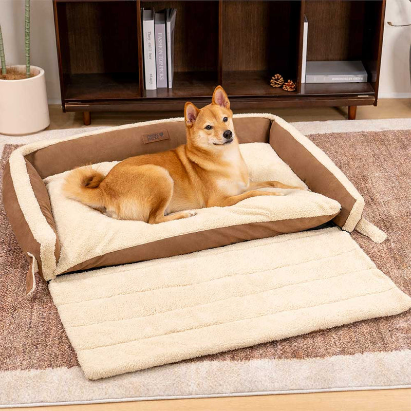 Cama ergonômica expansível e relaxante para cães - Tranquil Paws