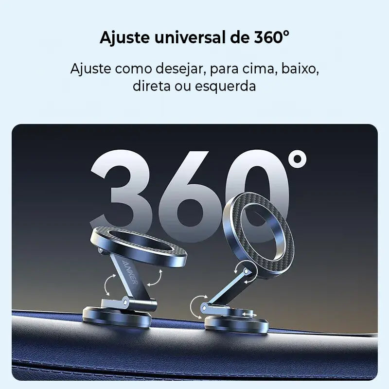 Suporte Magnético Para Carro com Rotação 360º - Anker