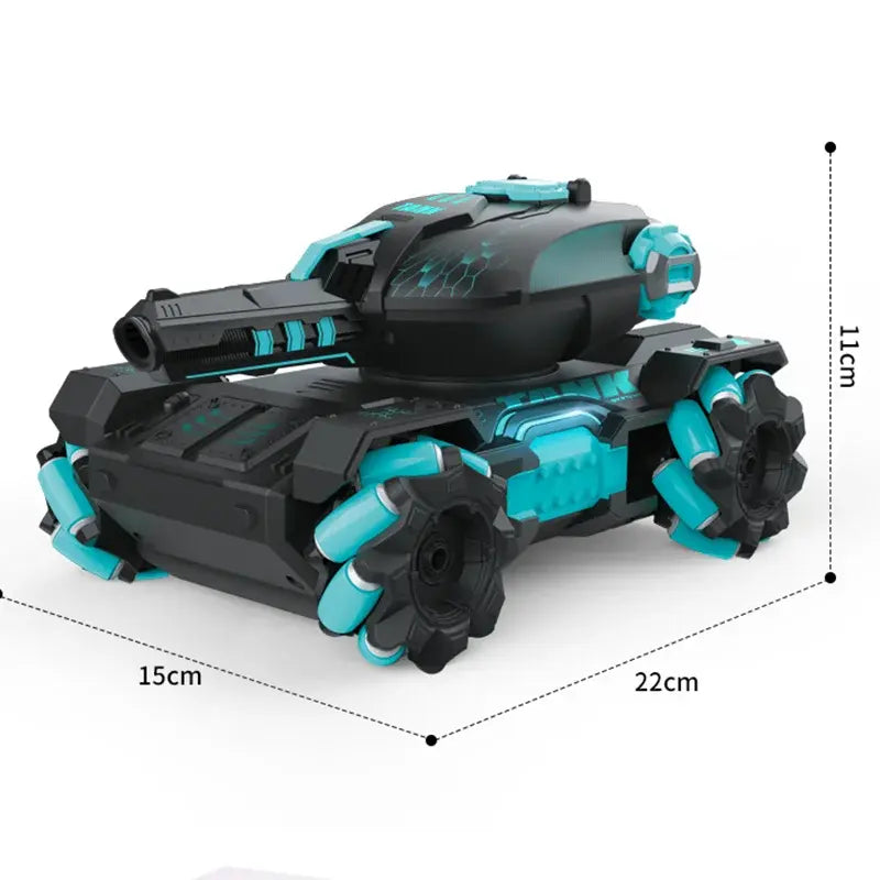 Tanque Controle Remoto e Sensor de Gestos Atira Bolinhas de Gel TankFight