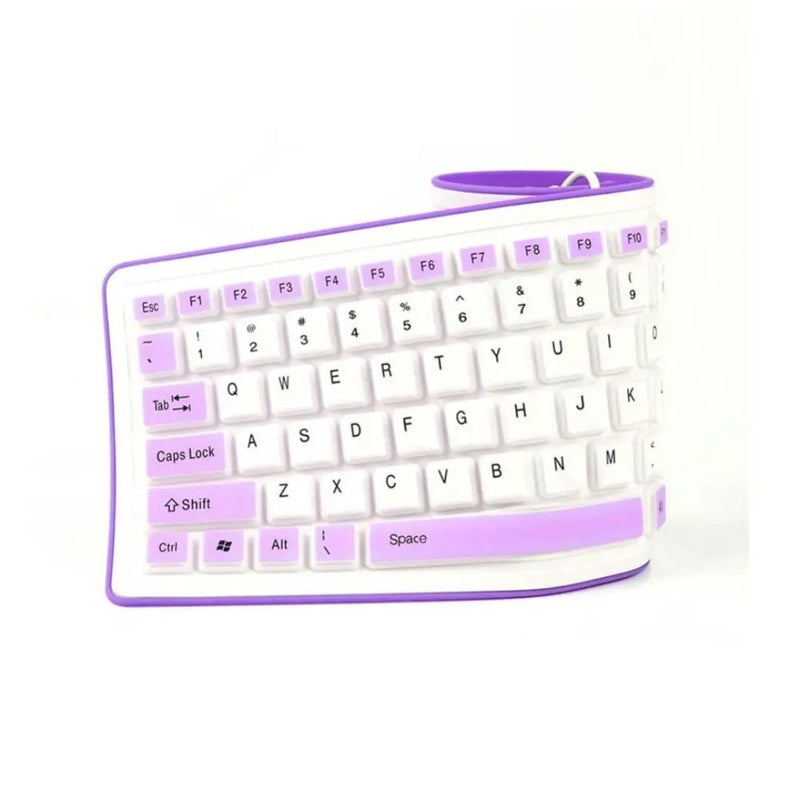 Teclado Portátil Dobrável de Silicone Impermeável