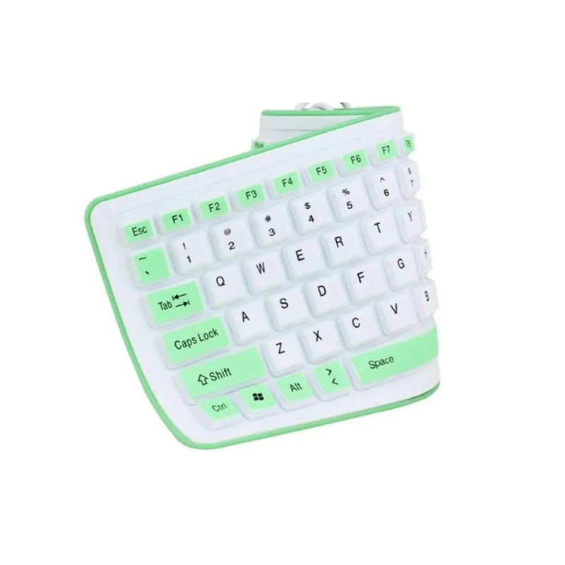 Teclado Portátil Dobrável de Silicone Impermeável