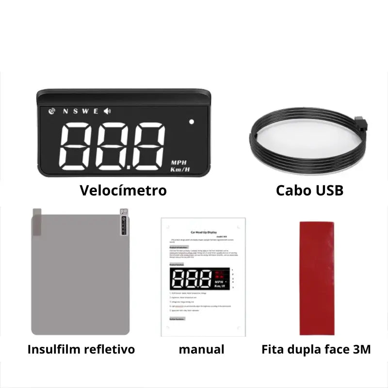 Velocímetro Digital Projetado com Display - Speed Tech