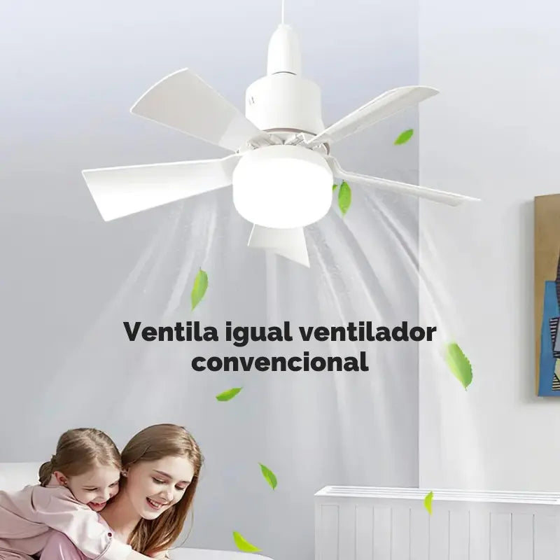 Ventilador de Teto Portátil LED 30w com Controle Remoto - Ventila Mais