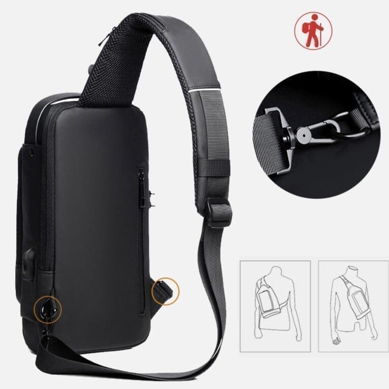 Mochila Anti-Furto com Senha USB Slim Bag | Segurança em primeira mão