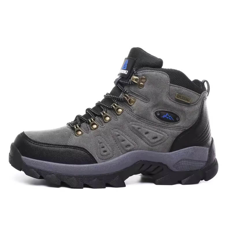 Bota de Couro Berlim Masculina Impermeável Cinza