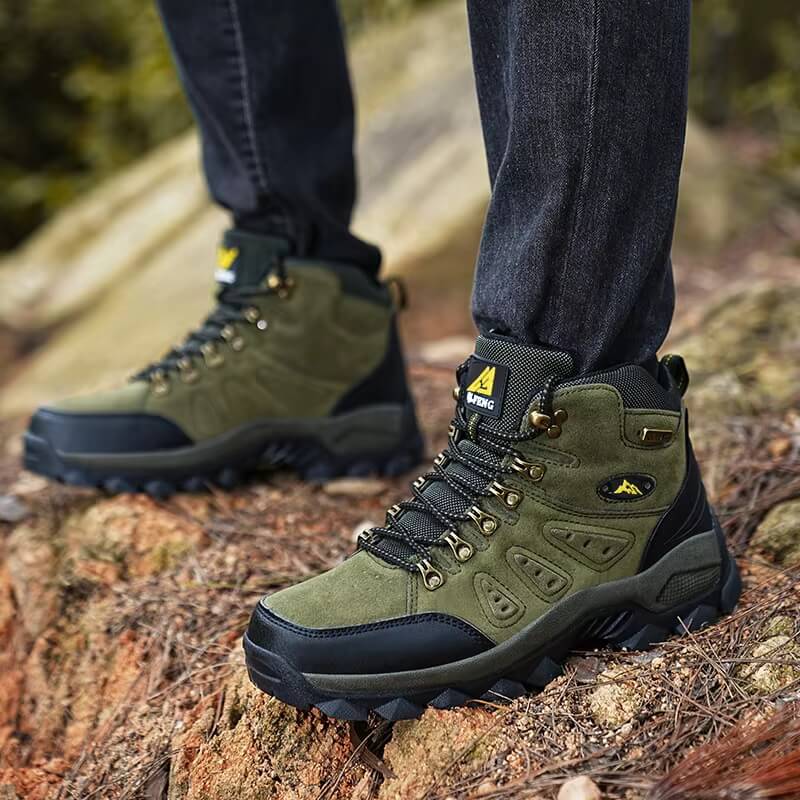 Bota de Couro Berlim Masculina Impermeável Verde