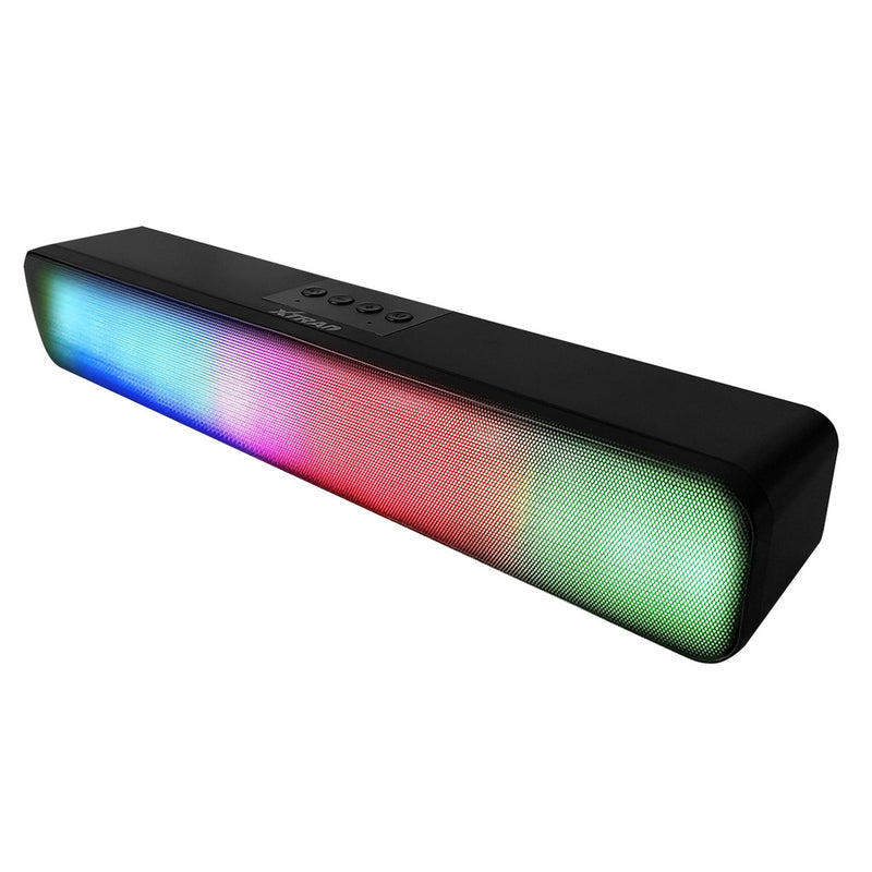 Caixa de Som Bluetooth Soundbar Multimídia Gamer Luz RGB Para PC Notebook Tv XDG-296