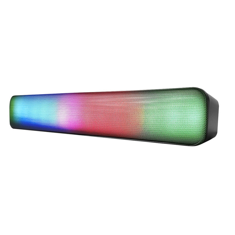 Caixa de Som Bluetooth Soundbar Multimídia Gamer Luz RGB Para PC Notebook Tv XDG-296