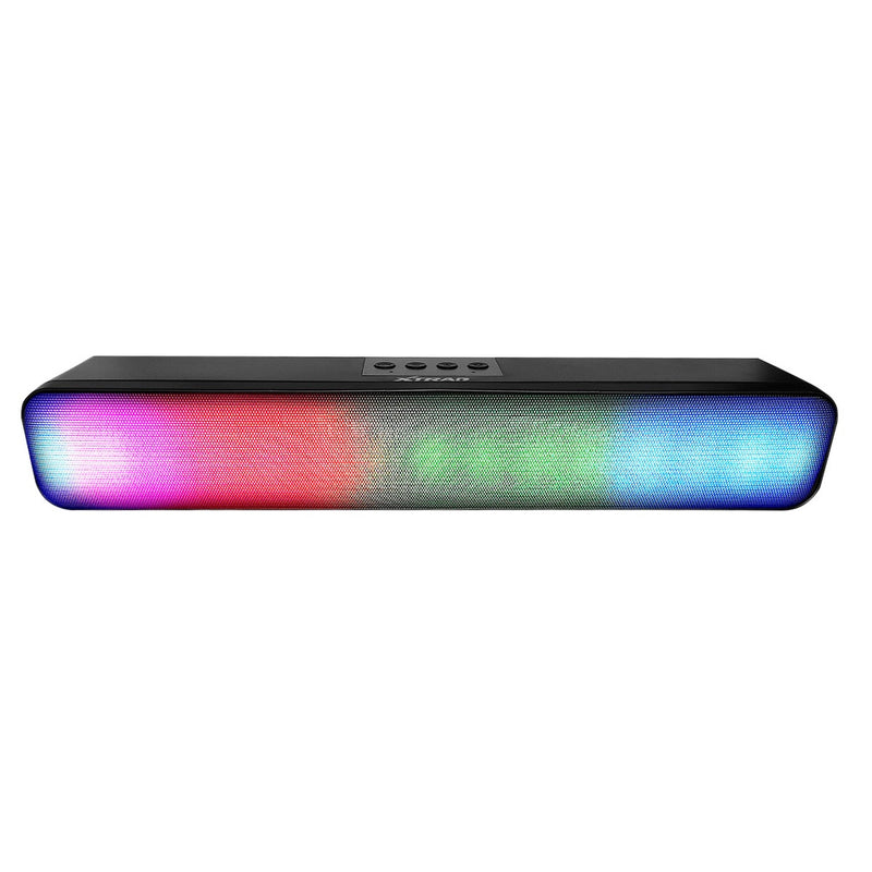 Caixa de Som Bluetooth Soundbar Multimídia Gamer Luz RGB Para PC Notebook Tv XDG-296