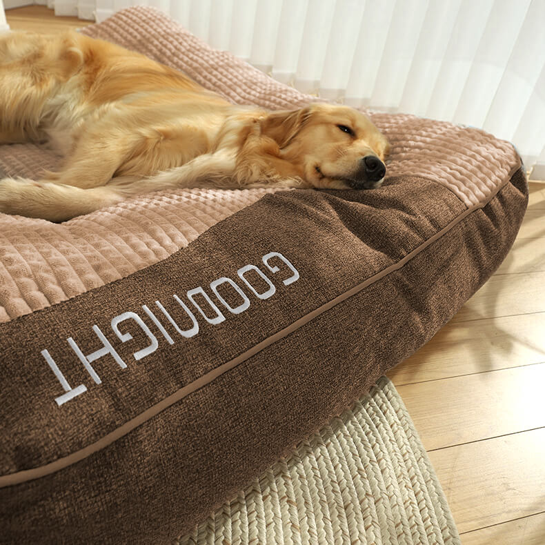 Cama de almofada para cachorro com proteção para coluna grande e espessa e resistente a arranhões personalizada